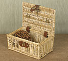 Willow Basket with Leather